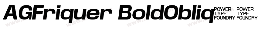 AGFriquer BoldObliq字体转换